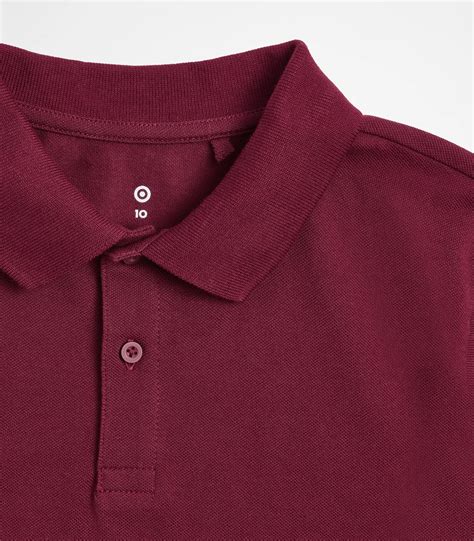 School Polo T-shirt - Burgundy | Target Australia