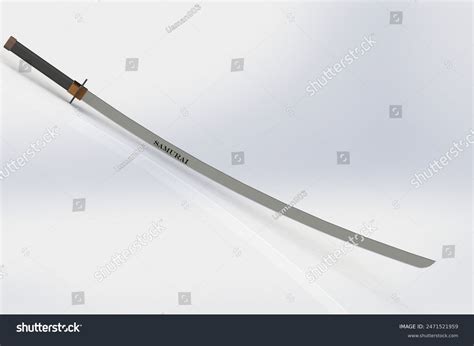 Image Depicts 3d Model Samurai Sword Stock Illustration 2471521959 ...