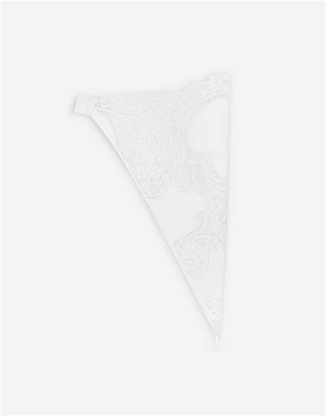 Cotton veil with cut-out detailing in White for Women | Dolce&Gabbana®