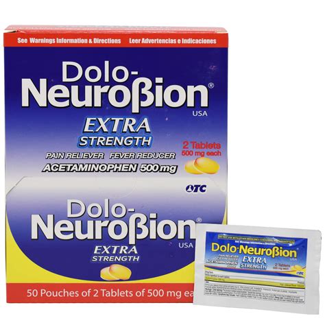Buy Neurobion Dolo Pain Reliever, Fever Reducer, Extra Strength, Fuerte ...