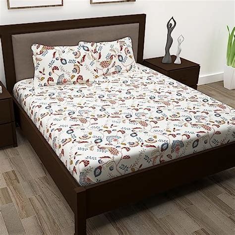 Buy Story@Home Metro Collection 186 TC Cotton Bedsheet for Double Bed ...