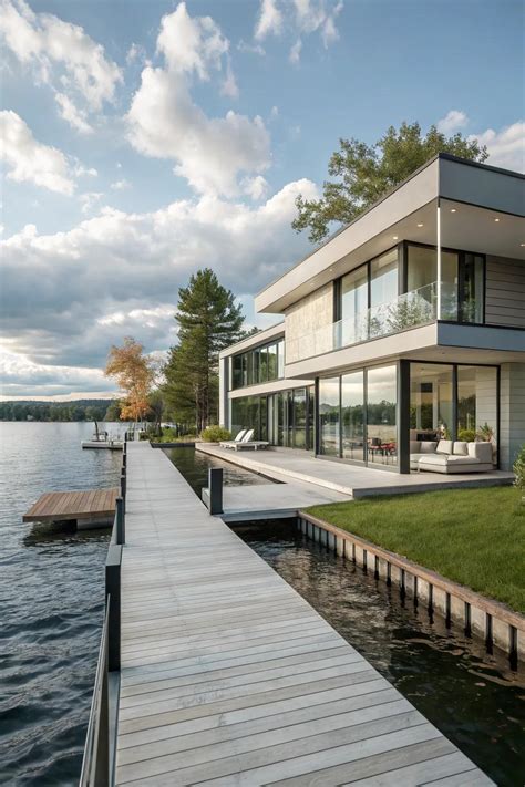 17+ Inspiring Modern Lake House Ideas