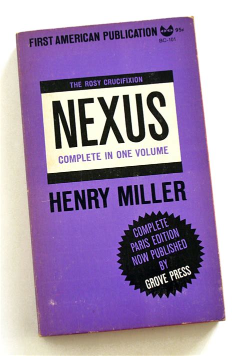 Henry Miller's Nexus - First American Publication - Vintage Books