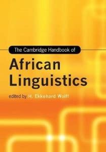 The Cambridge Handbook of African Linguistics: Buy The Cambridge ...