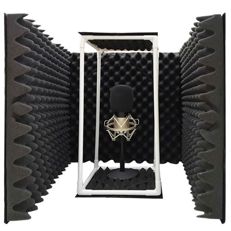Snapklik.com : Large Microphone Isolation Shield, Foldable Vocal Booth ...