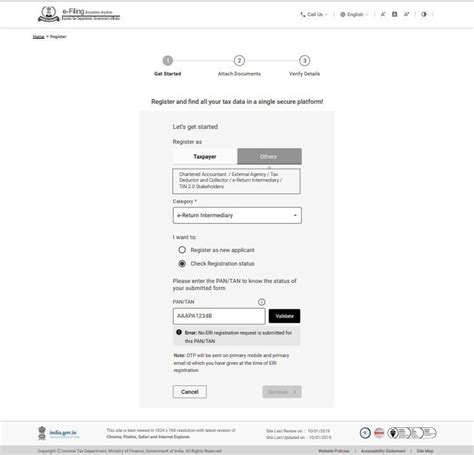 Registration | Income Tax Department