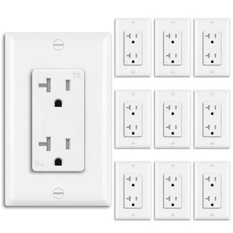Buy [10 Pack] BESTTEN 20 Amp Wall Receptacle Outlet, Tamper-Resistant ...