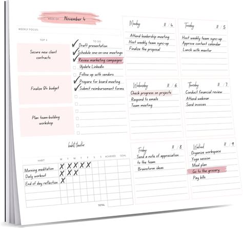 Lamare Weekly Planner Notepad – Premium Undated Weekly To Do List ...