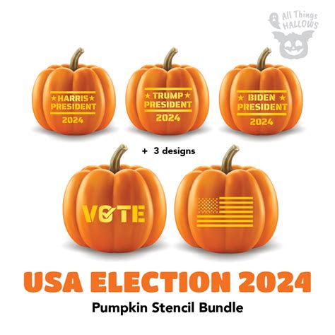 USA Election 2024 Pumpkin Stencil Bundle - Allthingshallows.com ...