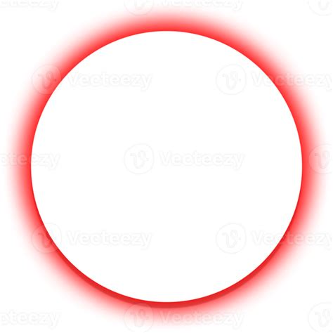 Transparent neon bright red circle badge 23982403 PNG