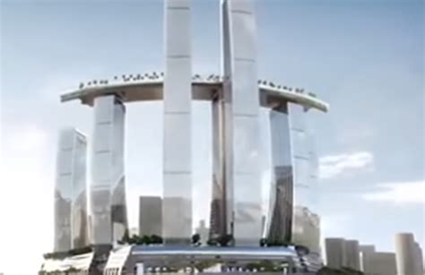 国内首座横向摩天楼明日开放：横跨4栋250米高楼顶部，内部打造成空中热带雨林--中国数字科技馆