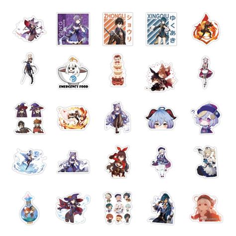 Buy Genshin Impact Stickers | Set of 100 | Waterproof Vinyl Stickers ...