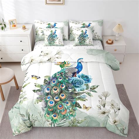 Erosebridal Animal Peacock Bedding Queen Size,Butterfly Flower ...