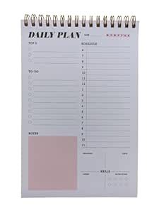 Daily Planner with Wire Binding, A5 Size, 50 Sheets, Schedule Notebook ...