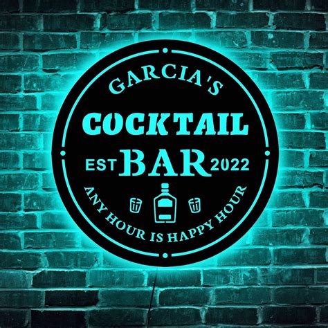 Amazon.com : Personalized Bar Neon Sign, Bar Neon Sign Custom, Bar LED ...