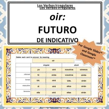 Oir (Future Tense) | Spanish Irregular Verb Conjugation Practice | Google