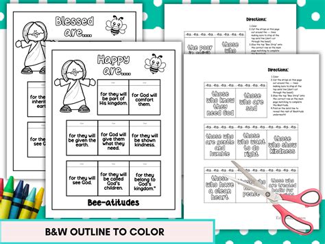 Printable Beatitudes Bible Craft for Kids, Beatitude Craft, Christian Preschool Printables ...