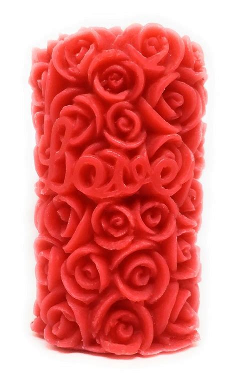 Sanlax Paraffin Wax Pillar Candle - (4.5 X 7 cm, Red)(Pack of 10 ...