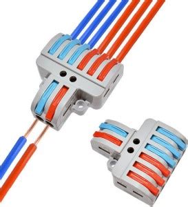 SK Electroncs 3 Pcs/ 2 in 6 out Locking Push-in Lever Wire nut ...