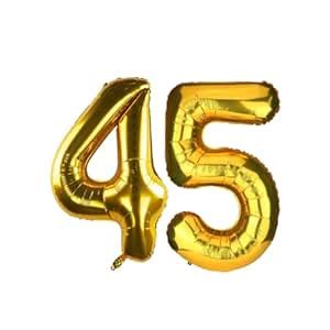 AR Giftzadda 45 Number Rose Gold Foil Balloon (16inch) for Mom Dad Men ...