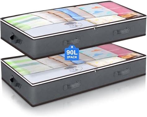 90L Under Bed Storage Containers, Underbed Toy Organizers and Clothing ...