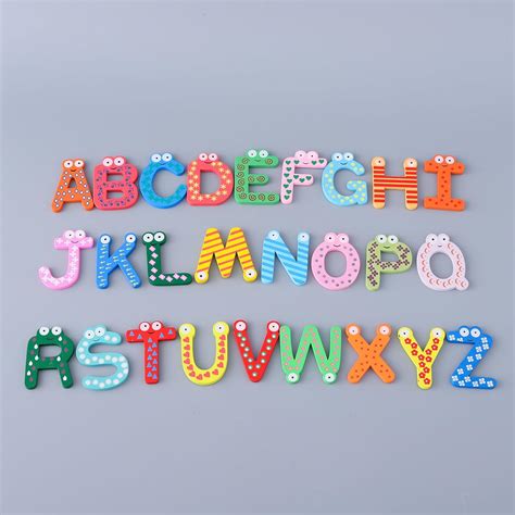 Kuber Industries Magnet Alphabet Stickers | Wooden A-Z Alphabet Letters ...