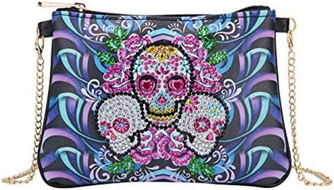 Buy 5D Diamond Painting Crossbody Bag with Chain Zipper Handbag ...