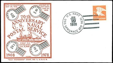 1978 70th Ann Of Us Navy Postal Service Uss Spruance | Desertcart INDIA