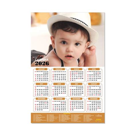 Cute Baby Wall Calendar 2026 for Pregnant Women (45 x 30 cm), Baby Pic ...