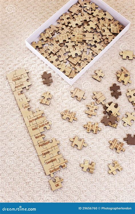 Unsolved Jigsaw Puzzles Pieces Stock Photo - Image of puzzle, hobbies: 29656760