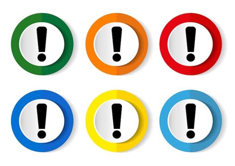 Exclamation mark button Vectors - Download Free High-Quality Vectors ...