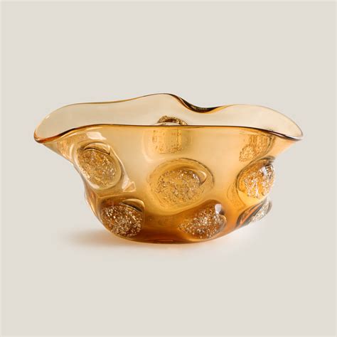 Buy Soleil Amber Glass Decor Bowl Online – Address Home