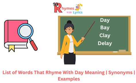 Complete List of Words That Rhyme With Day
