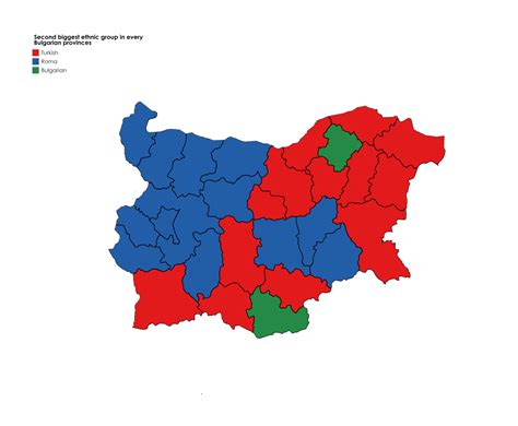 Second biggest ethnic group in every Bulgarian... - Maps on the Web