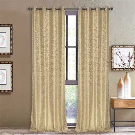 Blackout Curtain Maze Runner (Set of 2) Sun Flower (Lime Green)