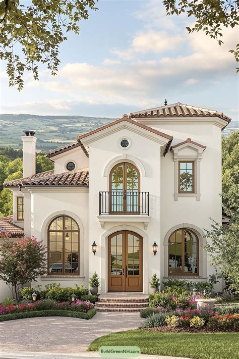 Elegant Tuscan house with arched windows and lush garden. Our Tuscan ...