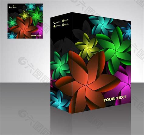 时尚花纹花朵包装盒设计图片设计元素素材免费下载(图片编号:597554)-六图网