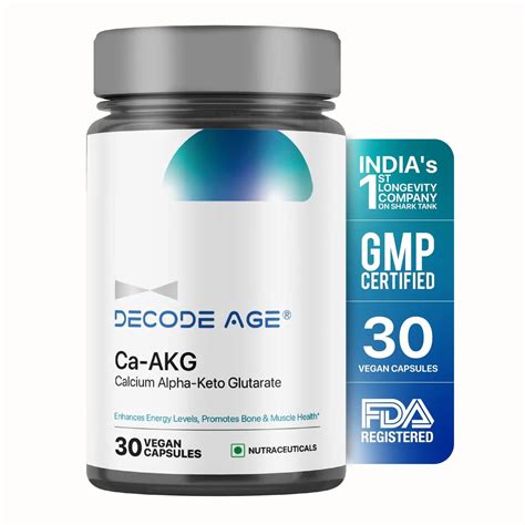Buy Calcium AKG Supplement for Energy & Bone Health |Decode Age.
