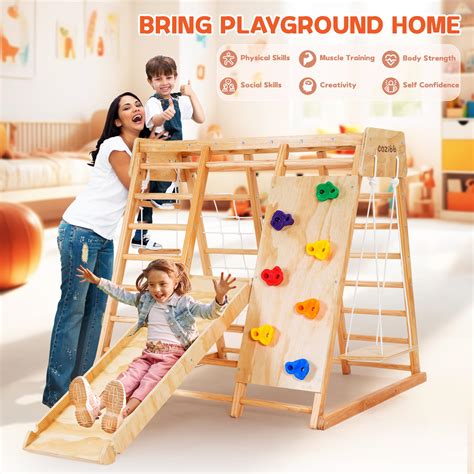 Snapklik.com : CoziBB 7-in-1 Indoor Jungle Gym For Kids, Toddler Playground