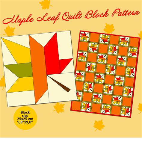 Image result for Maple Leaf Quilt Block Tutorial