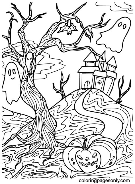 Coloring Pages Halloween Scary
