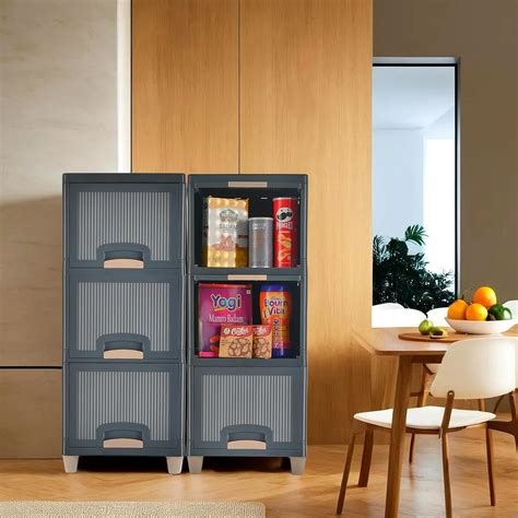 Kuber Industries 6 Units Modular Cabinet Storage Organizer (3 + 3 ...