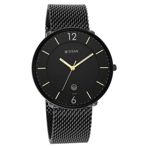 Buy Online Titan - Black and Gold Collection - Quartz Analog Black Dial ...