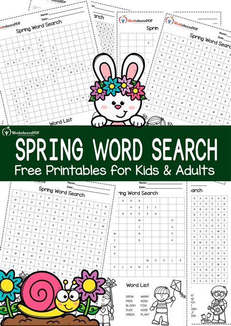 Image result for Spring Word Search Printable PDF