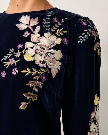 Monsoon Fallon Floral Velvet Mini Dress | Ambrose Wilson