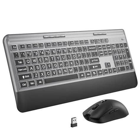 Keyboard Mouse | KOPJIPPOM Silent Wireless Combo | 2.4GHz Ergonomic ...