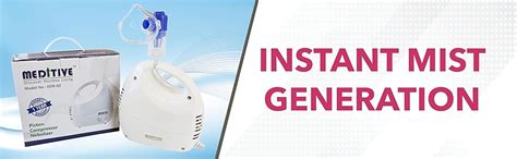 MEDITIVE Respiratory Piston Compressor Nebulizer Inhaler with Handle ...