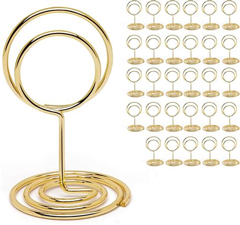Amazon.com: BARsics 12pcs Gold Premium Table Place Card Holders with ...
