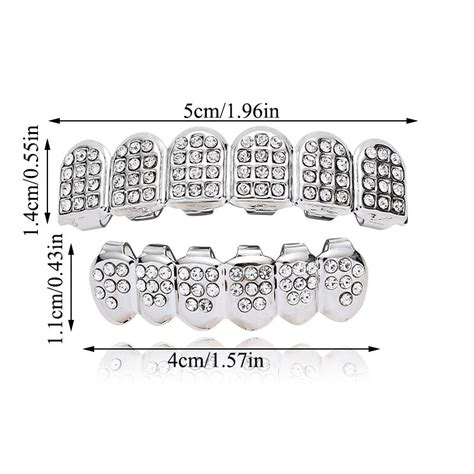 Buy Plated Diamond Teeth Mouth Grillz Grills Bling Hip Hop Cosplay ...