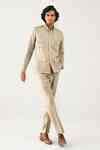 Buy Beige Hemp Utility Jacket For Men by Countrymade Online at Aza ...